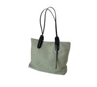 Borse shopper da donna con design in peluche invernale for a tracolla alla moda for la spesa riutilizzabili Borsa casual per Ragazze(Light green)