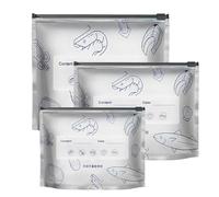 Borse Sigillabili Per Imballaggio, Borse Alimentari Riusabili Eretti Con Cerniera, 30 Pezzi Organizzatore Cucina Senza Alluminio Per Pranzo Carne Frutta Snack Frutti Di Mare