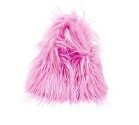 Borse Soffici Per le Donne Borse a tracolla da donna in pelliccia sintetica moda in peluche Tote di lusso Borsa invernale morbida e calda(Pink)