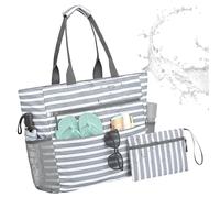 Borse Spiaggia Donna,Borsa Impermeabile con Portamonete | Borsa a Mano Impermeabile Esterna con Cerniera, Piegevole e Multiuso per Palestra, Pendolari, Trekking, Uso Quotidiano, Picnic e Viaggio