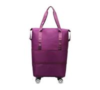 Borse su ruote | Bagaglio a mano pieghevole da sotto il sedile | Portabiti per pernottamento viaggi d'affari, palestra, campeggio, shopping e vacanze, Viola , se beskrivning, Unisex - Adulto