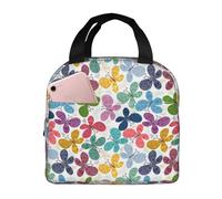 Borse termiche per il pranzo per uomini e donne, da lavoro, con farfalle colorate (2) borsa termica morbida isolata per viaggi, impermeabile, piccola scatola per il pranzo per adulti, per uomini e