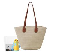 Borse tessute da donna,Borsa tessuta da donna | Borse a mano tessute di paglia - Eleganti borse incrociate, accessorio multifunzionale alla moda per l'uso quotidiano, beige, Consulte la descripción