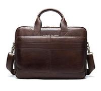 Borse Ufficio per la pelle degli uomini della cartella del sacchetto borse notebook in pelle uomo borsetta borsa valigetta morte bag Business Messenger per la scuola/corsa,8841F4coffee