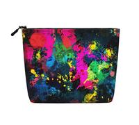 Borse variopinte della stampa della pittura astratta dello spuntino riutilizzabile, borsa da toilette di viaggio di grande capacità, borse di trucco con la chiusura lampo