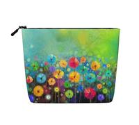 Borse variopinte riutilizzabili della stampa dei fiori di stile astratto dello spuntino, borsa da toilette di viaggio di grande capacità, borse di trucco con la chiusura