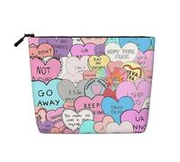 Borse variopinte riutilizzabili della stampa del cuore dello spuntino, borsa da toilette di viaggio di grande capacità, borse di trucco con la chiusura lampo