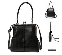 Borse Vintage - Portafoglio Regolabile in Pelle PU Stile British Retro | Pochette a kiss lock,Per pendolari, lavoro, viaggi, attività all'aria aperta, donne, ragazze, cellulare