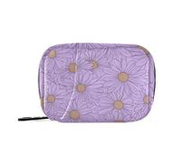 Borse viola Daisy con scomparti staccabili Caso portatile della chiusura lampo dell'organizzatore della medicina