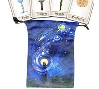Borsellino Per Carte Tarocchi | Portamazzi Velvet Per Carte Divinatorie | Custodia Stile Gotico per Apprendere Divinazione Gioielli Halloween Trucco Principianti Bambini Gioco