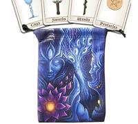 Borsellino Tarocchi,Borsa Velluto Per Tarocchi | Custodia Stile Gotico per Apprendere Divinazione Gioielli Halloween Trucco Principianti Bambini Gioco