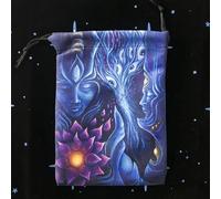 Borsellino Tarocchi - Portamazzi Velvet Per Carte Divinatorie,Custodia Vintage Gotica Per Mazzi Da Gioco Divinazione Halloween Lettura