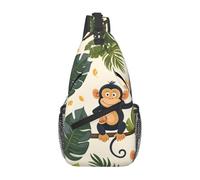 Borsello A Tracolla Monkey Mon- Deliciosa Multifunzionale Borsa Sul Petto Causal Borsa A Spalla Uomo per Alpinismo Moto Viaggio