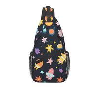 Borsello A Tracolla Space Colorful Star Sportivo Borsa A Tracolla Tattica Multiuso Spalla Borsa per Viaggio Palestra Uomo
