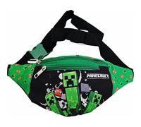 Borsello Bambino Marsupio Tracolla Ragazzo Spalla Regolabile Marsupio Viaggio Sportivo Tempo Libero Gadget con 2 Tasche Zip (per MINECRAFT)