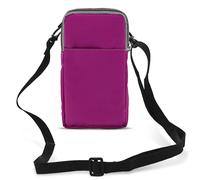 Borsello Cintura Smartphone Passante Cintura Moschettone Tracolla 2 Tasche Rosa