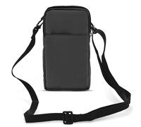 Borsello Cintura Smartphone Passante Moschettone Tracolla 2 Tasche Grigio