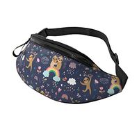 Borsello Da Cintura Cute Sloths Rainbow, Marsupi Portasoldi Resistente Fanny Pack Bag Multiuso Waist Bag Per Sport Mobile Telefono Uomo