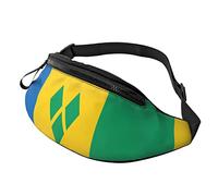 Borsello Da Cintura Flag Of Saint Vincent And The Grenadines, Marsupi Uomo Moda Marsupi Running Elegante Tattico Marsupi Per All'Aperto Trekking Outdoor