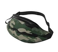 borsello da cintura grande da uomo con motivo mimetico verde, regali per lo sport, l'allenamento, i viaggi, la corsa, il borsello da cintura casual