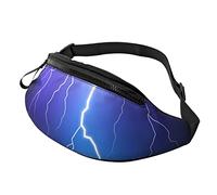 borsello da cintura grande da uomo con tempesta di fulmini, regali per lo sport, l'allenamento, i viaggi, la corsa, il borsello da cintura casual