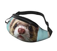 borsello da cintura per donna uomo Cute Ferret's Face Cute borsello da cintura Borsa Walking The Dog borsello da cintura