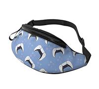 borsello da cintura per donna Uomo Game Joystick Seamless Pattern Cinghie regolabili borsello da cintura Borsa Walking The Dog Belt Bag