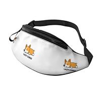 borsello da cintura per donna uomo Lazy Corgi Cute Puppy Sleeping Hip borsello da cintura Borsa per sport all'aria aperta borsello da cintura