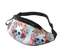 borsello da cintura per donna uomo messicano teschio e rose borsa a tracolla borsello da cintura borsello da cintura da corsa