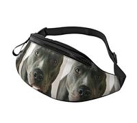 borsello da cintura per donna uomo Pitbull Funny Face Cinghie regolabili borsello da cintura Borsa Walking The Dog Phone Bag