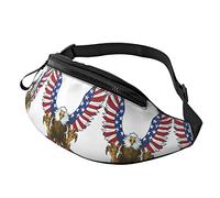 borsello da cintura per donna uomo USA Flag Wing Eagle Zipper borsello da cintura Walking The Dog Wallet Bag