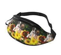 borsello da cintura per donne uomini cuccioli che guardano oltre la recinzione del giardino borsa a borsello da cintura carina borsa a portafoglio per esercizi