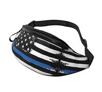 Borsello Da Cintura Thin Blue Line Black Flag, Borsa A Vita Multiuso Waist Bag Pratico Marsupi Da Donna Per Mobile Telefono Camminata Concerti