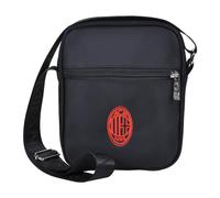 BORSELLO GRANDE STAMPATO NERO RICAMO ROSSO 100% PL MILAN