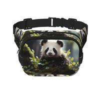 Borsello multifunzione con stampa di cuccioli di panda nella foresta, unisex, alla moda, borsa messenger, borsa da viaggio e sport