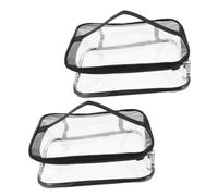 Borsello Pvc Trasparente con Manico 2 Pezzi Grande Capienza