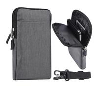 Borsello Tracolla Piccola per Cellulare Grigio, Marsupio da Cintura Uomo, 6.7" Verticale Borsa da Cintura Sacchetto Piccolo Borsello Porta Tracolla Smartphone Custodia da Viaggio Uomo Borsa a Spalla
