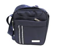 COVERI WORLD Borsello uomo tracolla piccola bandoliera monospalla poliestere multitasche blu