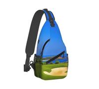 Borsello Uomo Golf Course Causal Borsa Sul Petto Moda Petto Borsa per Donna Ciclismo Trekking