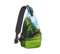 Borsello Uomo Golf Course Lawn Multiuso Borsa Sul Petto Pratica Borsa A Petto per Alpinismo Uso Quotidiano Uomo