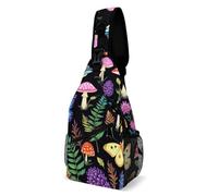 Borsello Uomo Goth Moon Frogs Moth Butterfly Magical Mushroom Leaves Multifunzionale Borsa A Tracolla Tattica Moda Sling Bag per Viaggio Donna Trekking