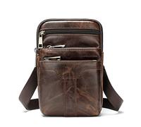 Borsello Uomo Tracolla per Cellulare Pelle, Fondina Porta da Cintura Cellulare in Pelle, Marsupio Multifunzionale Portafoglio Sacchetto Tracolla Messenger Bag Borse a Spalla Custodia Supporto Telefono