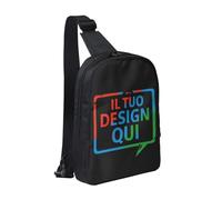 Borsello uomo tracolla Personalizzato Zaino borsa tracolla Personalizzata Borsa a Tracolla zainetto monospalla piccolo con Foto/Testo Impermeabile per Corsa Viaggio pieghevole sling bag donna