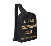 Borsello uomo tracolla Personalizzato Zaino borsa tracolla Personalizzata Borsa a Tracolla zainetto monospalla piccolo con Foto/Testo Impermeabile per Corsa Viaggio pieghevole sling bag donna