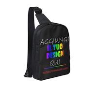 Borsello uomo tracolla Personalizzato Zaino borsa tracolla Personalizzata Borsa a Tracolla zainetto monospalla piccolo con Foto/Testo Impermeabile per Corsa Viaggio pieghevole sling bag donna