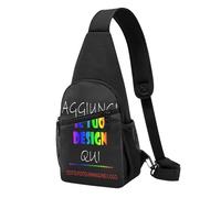 Borsello uomo tracolla Personalizzato Zaino borsa tracolla Personalizzata Borsa a Tracolla zainetto monospalla piccolo con Foto/Testo Impermeabile per Corsa Viaggio pieghevole sling bag donna