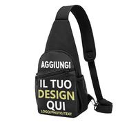 Borsello uomo tracolla Personalizzato Zaino borsa tracolla Personalizzata regali Borsa a Tracolla zainetto monospalla piccolo il tuo con Foto/Testo per Corsa Viaggio pieghevole sling bag donna