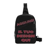 Borsello uomo tracolla Personalizzato Zaino borsa tracolla Personalizzata regali Borsa a Tracolla zainetto monospalla piccolo con Foto/Testo per Corsa Viaggio pieghevole sling bag donna regalo
