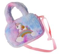 Borsetta Bimba 7 Anni Unicorno Peluche Morbido per Scuola e Viaggio | Capiente Scomparto Principale, Design Ergonomico Leggero, Stile Soffice e Vistoso, Facile da Portare Sempre con Sé