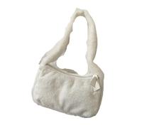 Borsetta Donna Borsa a tracolla Hobos in morbida peluche dal design semplice da donna, borsa a mano invernale in pelliccia, ascella alla moda(Color04)